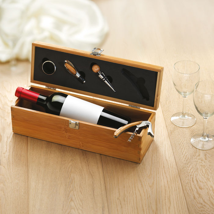 Personalised Anniversary Wine Box with Accessories